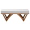 Baxton Studio Chenoa Japandi Light Grey Boucle Fabric and Walnut Brown Finished Wood Bench 233-13319-ZORO - alternate 2
